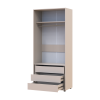 Kleiderschrank mit Schubladen Doros Kasper Kaschmir 2 Türen 90x48x204 (42005532)