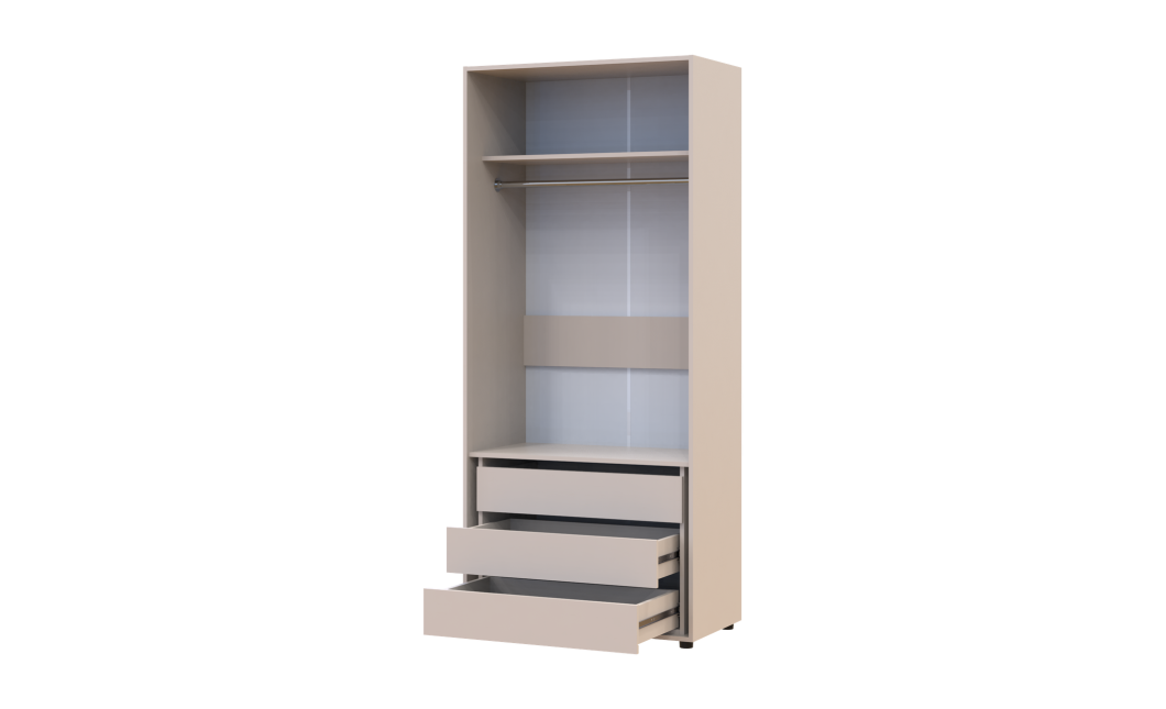Kleiderschrank mit Schubladen Doros Kasper Kaschmir 2 Türen 90x48x204 (42005532)