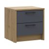 Nachttisch Doros Rondi Eiche Artisan/Anthrazit 2 Schubladen 40x35x40 (41516286)