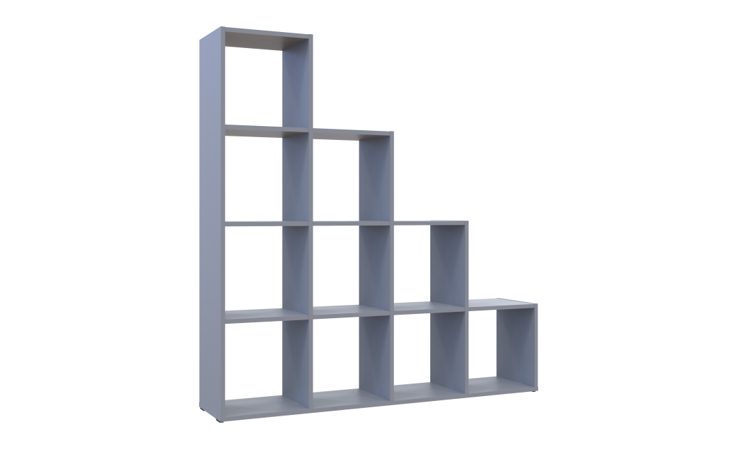 Regalsystem Doros Step 4x4 Grau offen 136,2x28,8x140,7 (41516179)