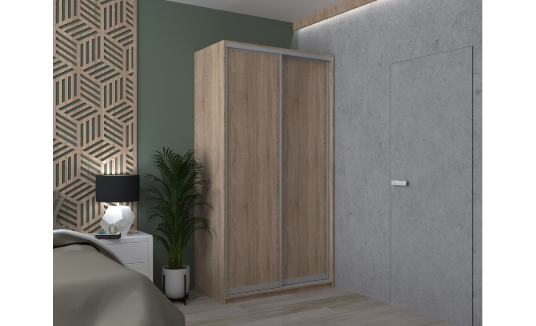 Kleiderschrank Doros City Light Schiebetüren Sonoma Eiche 2 Türen 120x60x225 (42002010)