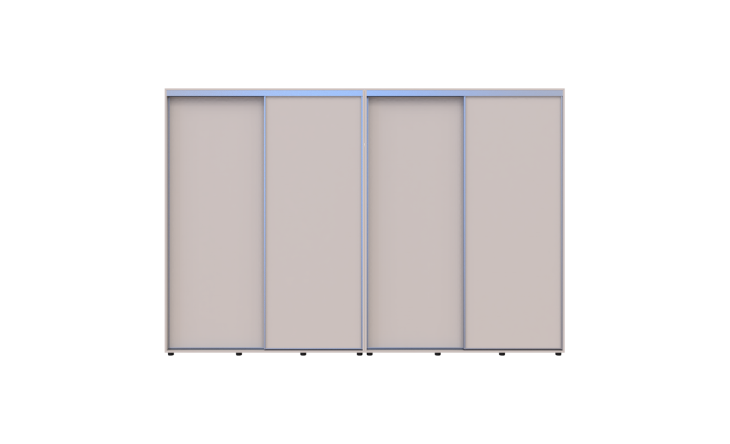Kleiderschrank Doros Sigma Slim Schiebetüren Kaschmir 2+2 Türen 320x60x214.4 (42005611)