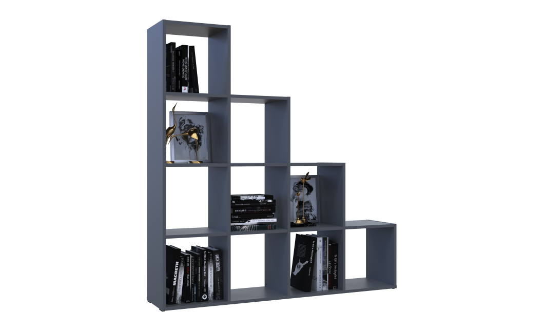 Regalsystem Doros Step 4x4 Graphitgrau offen 136,2x28,8x140,7 (41516167)