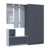 Flurmöbel Set Bela + Kleiderschrank Promo Kiefer Natti/Graphit 190x48x204 (42005329)