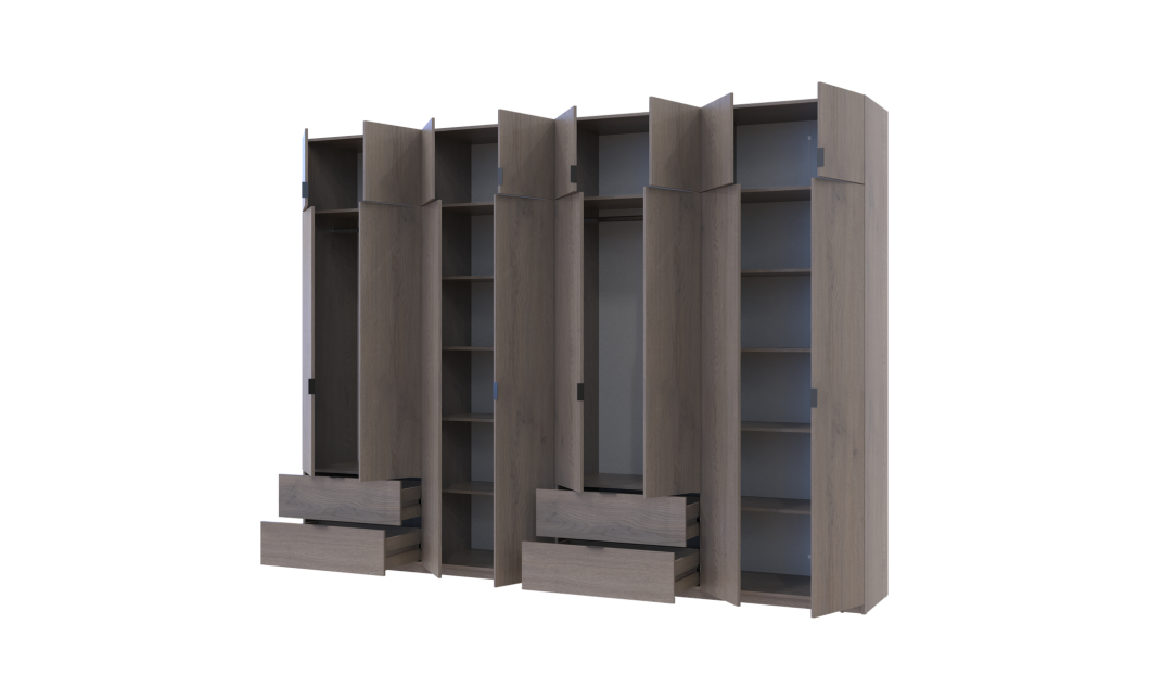 Kleiderschrank Doros Lukas Cannolo / Cannolo 4+4 Türen 320x50x240 (42005246)