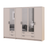 Kleiderschrank mit Spiegel Doros Rondi Kaschmir 2+4 Türen 242x52x195 (42005621)
