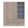 Kleiderschrank Doros Gelar Sonoma Eiche 3 Türen Säulenschrank 176,2x49,5x203,4 (42005181)