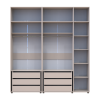 Kleiderschrank mit Schubladen und Aufsatz Doros Kasper Kaschmir 2+3 Türen 225x48x245 (42005554)