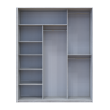 Kleiderschrank Doros City Light Natti Luc Schiebetüren mit Spiegel 225x60x225 (80736528)