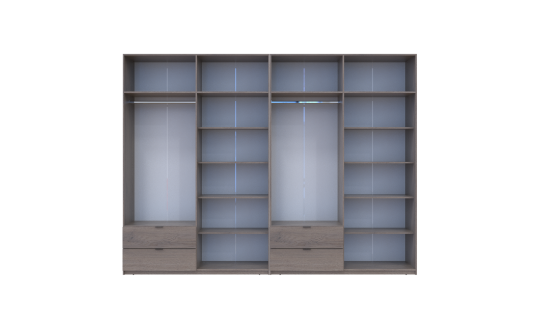 Kleiderschrank Doros Lukas Cannolo / Cannolo 4+4 Türen 320x50x240 (42005246)