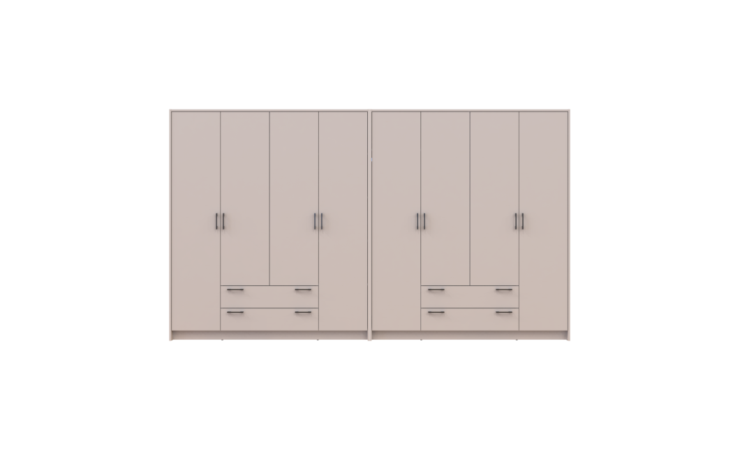Kleiderschrank Doros Rondi Kaschmir 4+4 Türen 320x52x195 (42005626)