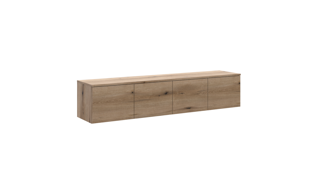 TV-Board Doros Levia Ewok Eiche 4 Türen 160x35x33 (41516094)