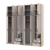 Kleiderschrank mit Spiegel und hohem Aufsatz Doros Rondi Kaschmir 3+3 Türen 242x52x260 (42005647)