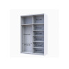Kleiderschrank Doros G-Caiser Schiebetüren Weiß Ewok Eiche mit Spiegel 160x60x240 (42005071)