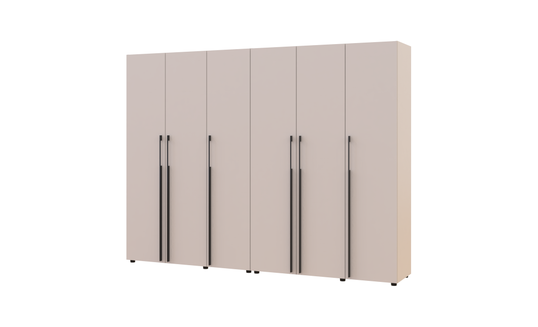 Kleiderschrank Doros Kasper Kaschmir 3+3 Türen 270x50x204 (42005516)