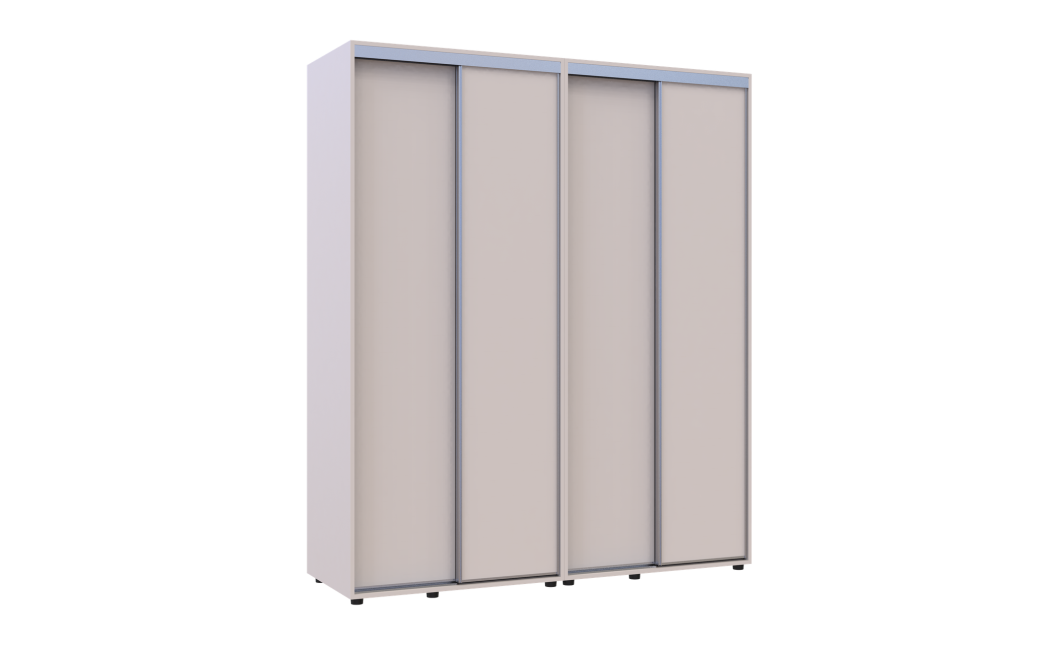 Kleiderschrank Doros Sigma Slim Schiebetüren Kaschmir 2+2 Türen 180x60x214.4 (42005583)