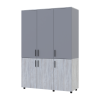 Kleiderschrank Doros Thorn Natti Kiefer/Grau 3 Türen Böden 135x51,6x200 (44900512)