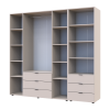 Kleiderschrank Doros Gelar Kaschmir 4 Türen Säulenschrank 215x49,5x203,4 (42005176)
