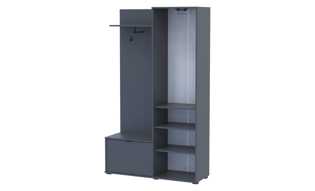 Flurschrank Doros Dora Graphitgrau 113,5x40x192 (44900219)