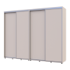 Kleiderschrank Doros Sigma Slim Schiebetüren Kaschmir 2+2 Türen 270x60x214.4 (42005601)