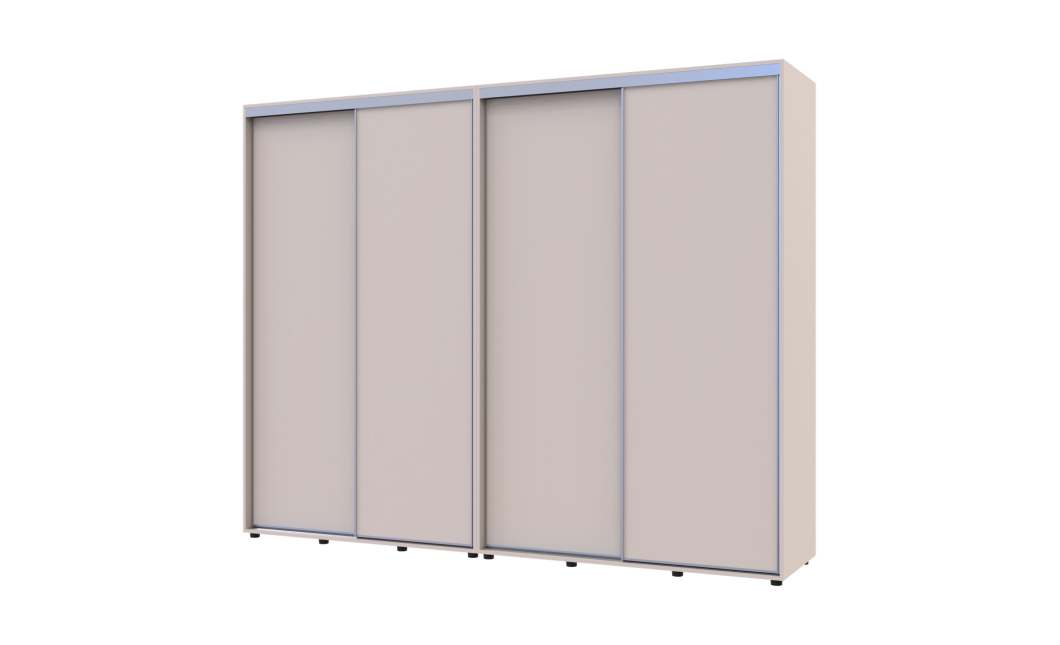 Kleiderschrank Doros Sigma Slim Schiebetüren Kaschmir 2+2 Türen 270x60x214.4 (42005601)