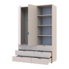 Kleiderschrank Doros Gelar Kaschmir 2 Türen Säulenschrank 137,5x49,5x203,4 (42005174)