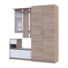 Flurmöbel Set Bela + Kleiderschrank Promo Sonoma Eiche/Weiß 190x48x204 (42005327)