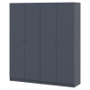 Kleiderschrank-Set Doros Promo Anthrazit 2+2 Türen Böden 180x48x204 (42005334)
