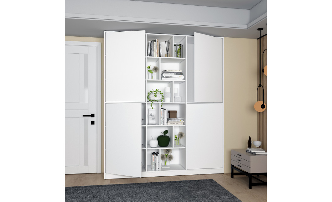Kleiderschrank Doros Morgan Weiß 2 Türen 180x38,5x210 (42001246)