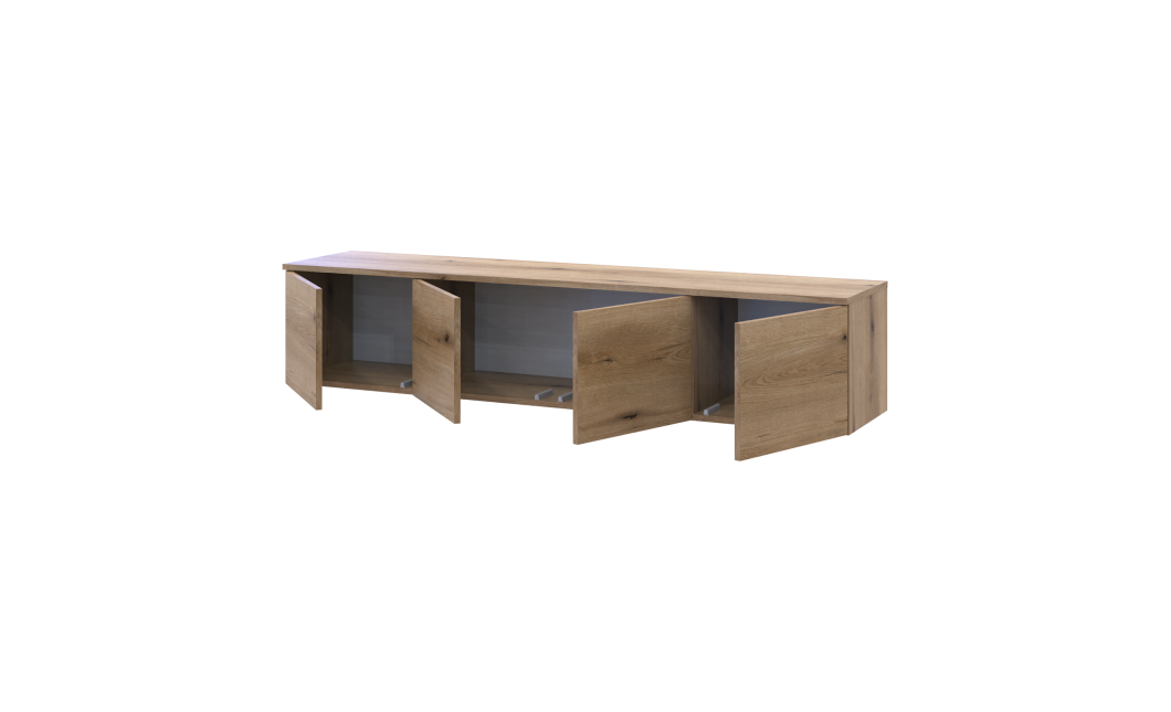 TV-Board Doros Levia Ewok Eiche 4 Türen 160x35x33 (41516094)