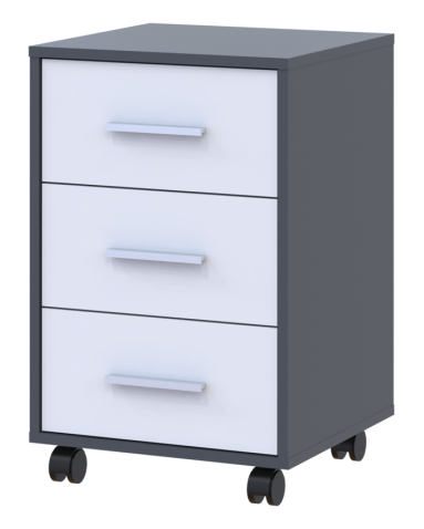 Rollcontainer Doros T3 Graphitgrau Weiß 43x42x66,4 (41902062)
