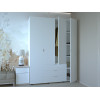 Kleiderschrank Doros Gelar mit Drehtüren Weiß 4 Türen 155x49,5x203,4 (80397642)