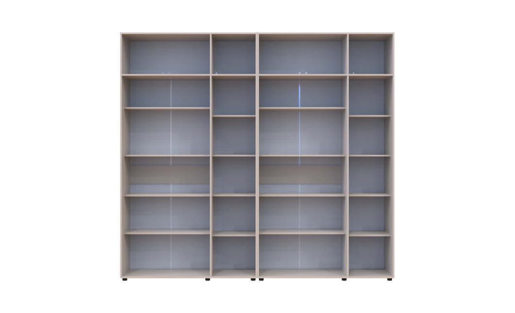 Kleiderschrank mit Regalen und Aufsatz Doros Kasper Kaschmir 3+3 Türen 270x48x245 (42005576)