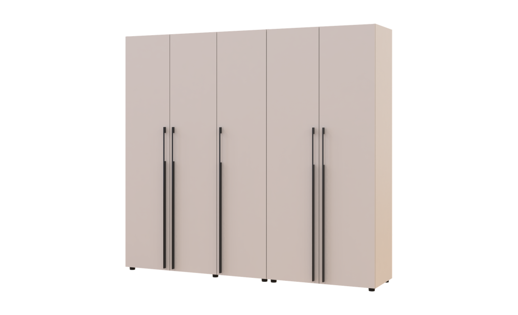 Kleiderschrank mit Schubladen Doros Kasper Kaschmir 2+3 Türen 225x48x204 (42005548)