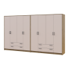 Kleiderschrank Doros Rondi Artisan Eiche/Kaschmir 4+4 Türen 320x52x195 (42005662)