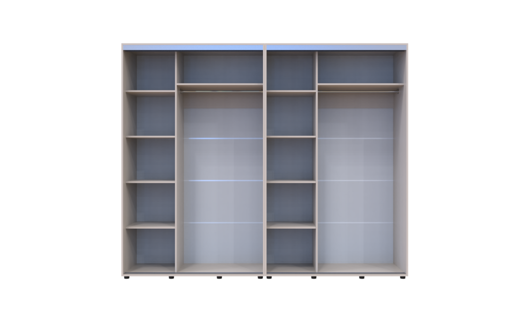 Kleiderschrank Doros Sigma Slim Schiebetüren Kaschmir 2+2 Türen 260x60x214.4 (42005599)