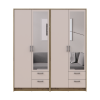 Kleiderschrank mit Spiegel Doros Rondi Artisan Eiche/Kaschmir 2+2 Türen 164x52x195 (42005653)