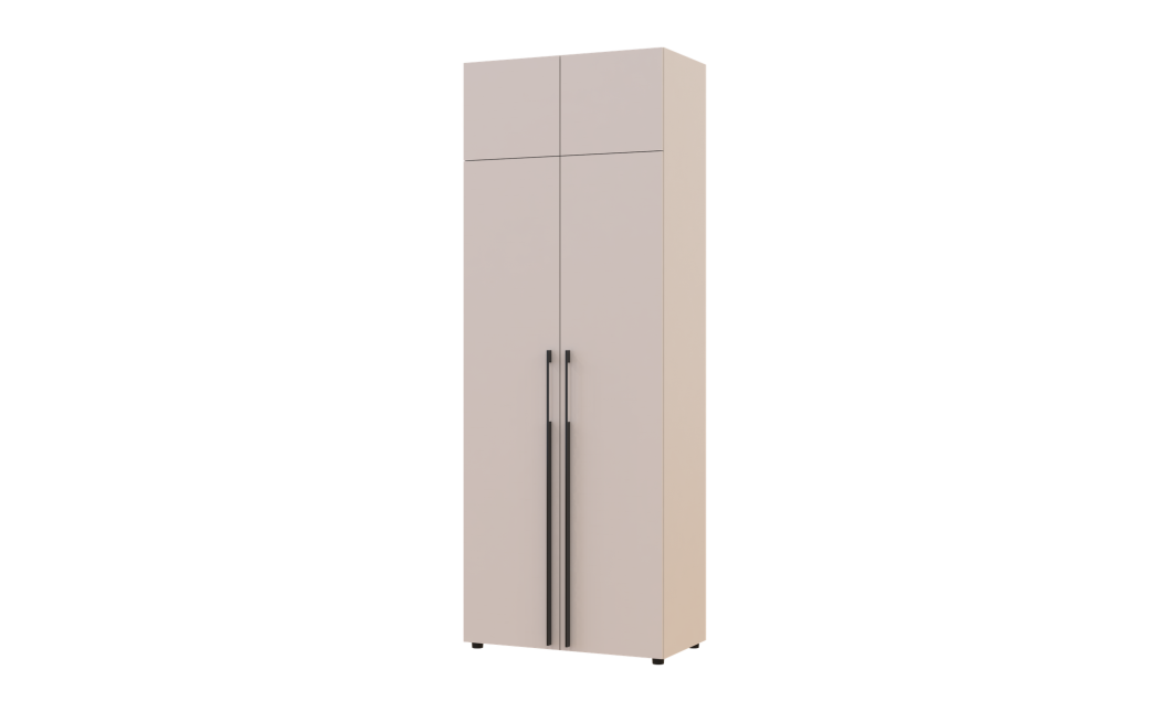 Kleiderschrank mit Regalen und Aufsatz Doros Kasper Kaschmir 2 Türen 90x48x245 (42005536)