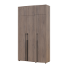 Kleiderschrank mit Regalen und Aufsatz Doros Kasper Cremona Cannolo 3 Türen 135x48x245 (42005565)