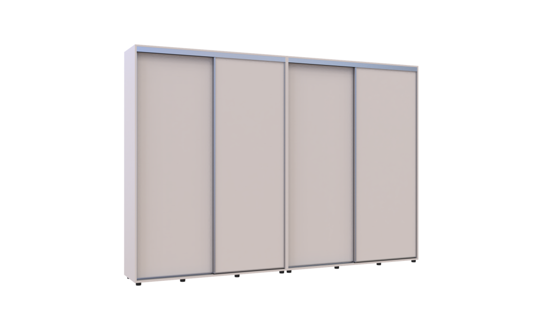 Kleiderschrank Doros Sigma Slim Schiebetüren Kaschmir 2+2 Türen 310x45x214.4 (42005608)