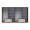 Kleiderschrank mit Spiegel Doros Rondi Artisan Eiche/Kaschmir 4+4 Türen 320x52x195 (42005663)