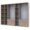 Kleiderschrank Doros Gelar Sonoma Eiche 3+3 Türen mit offenem Regal 270,6x49,5x203,4 (42005052)