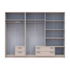 Kleiderschrank mit Spiegel Doros Rondi Kaschmir 2+4 Türen 242x52x195 (42005621)