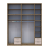 Kleiderschrank mit Spiegel und hohem Aufsatz Doros Rondi Artisan Eiche/Kaschmir 2+3 Türen 203x52x260 (42005679)