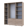 Kleiderschrank Doros Gelar Sonoma Eiche 3 Türen Säulenschrank 176,2x49,5x203,4 (42005181)
