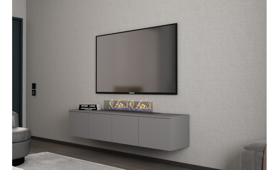 TV-Board Doros Levia Graphitgrau 4 Türen 160x35x33 (41516088)