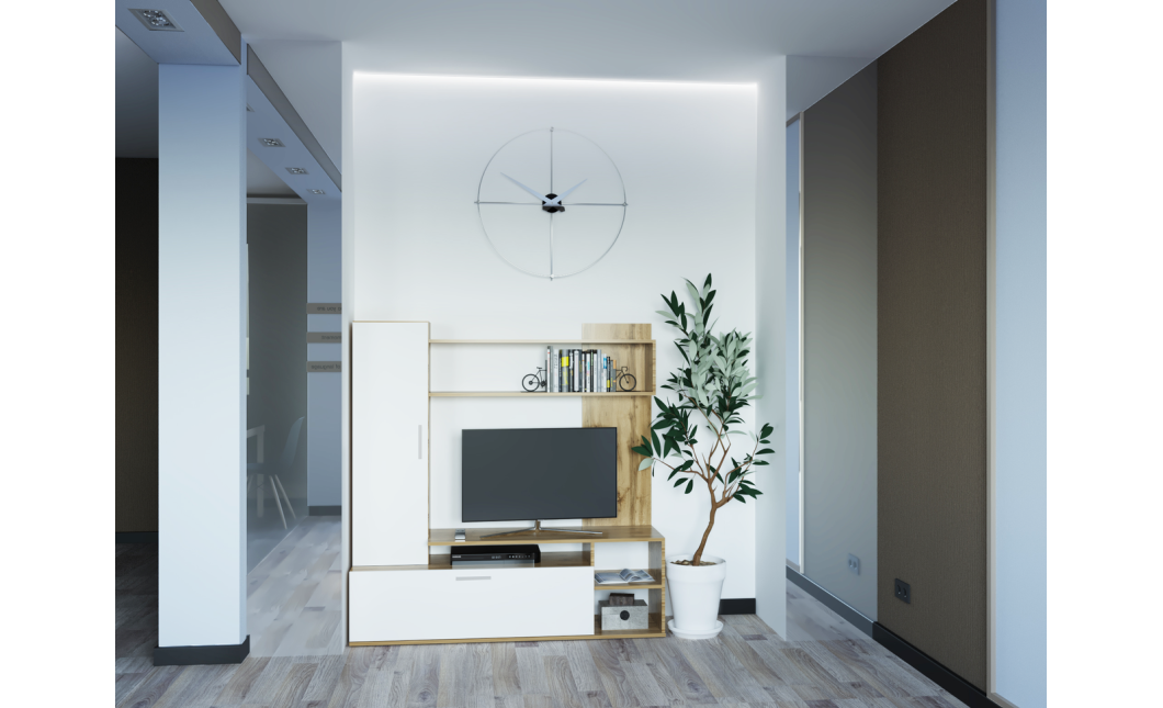 Kleiderschrank Doros Kona Tahoe/Weiß 151x40x147 (44900388)