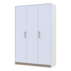 Kleiderschrank Doros Austin mit Drehtüren Weiß 135x51x205 (80737167)