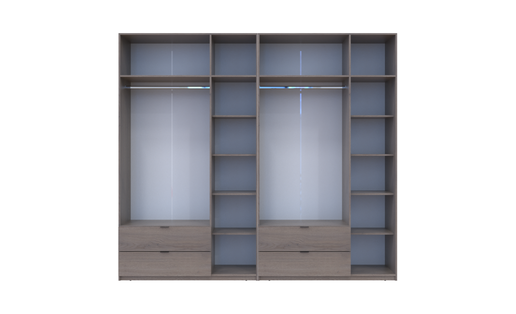 Kleiderschrank Doros Lukas Cannolo / Cannolo 3+3 Türen 270x50x240 (42005243)