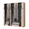 Kleiderschrank mit Spiegel und hohem Aufsatz Doros Rondi Artisan Eiche/Kaschmir 2+4 Türen 242x52x260 (42005681)